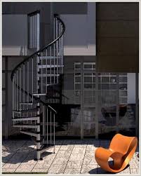 This design is usually employed because a tight spiral stair with a central pole is a highly efficient use of floor space. Zink Exterior Spiral Staircase Stairs Spiral Staircase Staircase