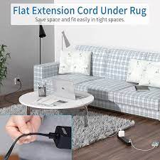 flat extension cord under carpet rug