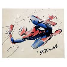 Spider Man Splatter Canvas Wall Art 20x16