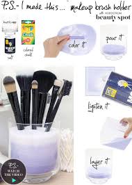 diy makeup brush holder musely