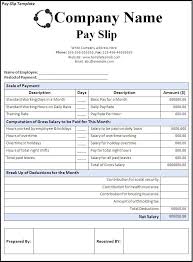 Pay Slip Template In Salary Payment Voucher Word Template Template