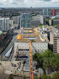 bright orange rotterdam rooftop walk