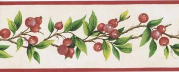 cranberry vine wallpaper border by