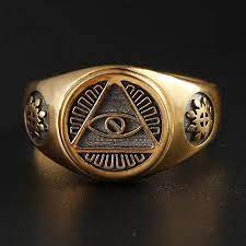 gold rings illuminati pyramid