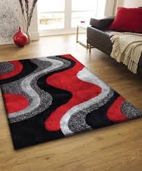 viscose gy design 29 black red area rug