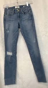 frame jeans light wash distressed le