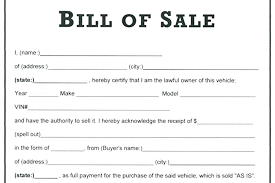Bill Of Sale Letter Car Stingerworld Co