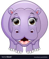 happy hippo cartoon royalty free vector