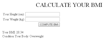 How to compute bmi formula. Bmi Calculator Free Source Code Projects Tutorials