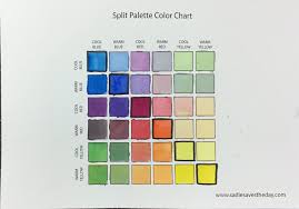 Split Primary Palette Mixing Chart Template