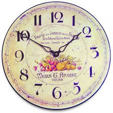Rustic Fruits Du Jardin Wall Clock