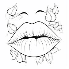 lips coloring pages for s