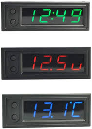 car temperature clock car clock 12v