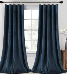 2x velvet curtains super soft home