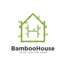 Green Bamboo House Logo Design