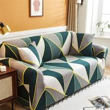 Geometric Multi Color Sofa Cover Slip 1