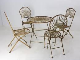 Mid Century French Iron Chairs And