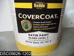 qty 4 8 gal rodda paint cover coat xl