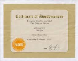 Earn A Certificate Of Awesomeness Tell Your Friends About
