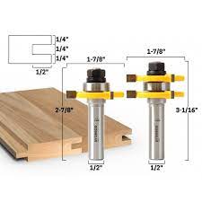 tongue and groove router bit set