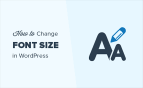 change the font size in wordpress