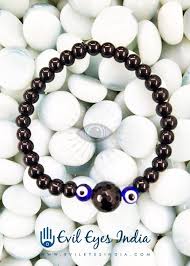 black onyx with evil eyes bracelet