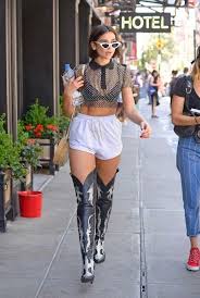 Scroll to see more images. The Street Style Report On Twitter Still On The Blog Dua Lipa S Style Mode Fashionblog Streetstyle Look Dualipa Croptop Seethrough Shorts Thighhighboots Cateyesunglasses Styleblogger Fashionlook Blogger Streetstyleinspo Casualstyle