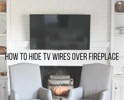 To Hide Tv Wires Over Fireplace