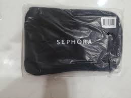 authentic sephora make up black pouch