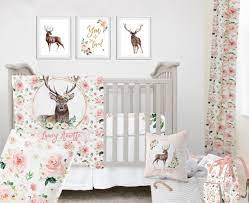 Crib Bedding Set Girl Deer Baby Girl