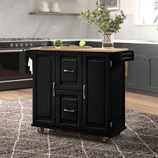 kitchen island with cutting board top