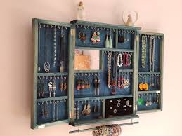 Mirror Jewelry Cabinet Earring Storage
