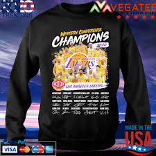 La lakers championship merchandise, lakers nba finals champs apparel, gear. Western Conference Champions 2020 Nba Los Angeles Lakers Signatures Shirt Hoodie Sweater Long Sleeve And Tank Top