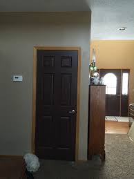 oak trim with dark doors