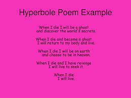 hyperbole poems powerpoint presentation