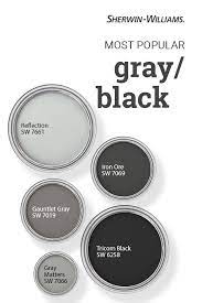 popular gray black paint colors