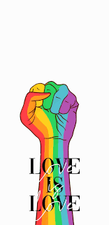 rainbow fist lgbt iphone