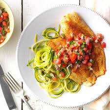 Need some new ideas for what to eat? Blackened Tilapia With Zucchini Noodles Recipe How To Make It Taste Of Home