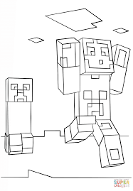 The minecraft creeper coloring page is sure to be a hit among all the other children coloring pages that are available. Minecraft Steve And Creeper Coloring Page Free Printable Coloring Pages Minecraft Coloring Pages Christmas Coloring Pages Lego Coloring Pages Coloring Home
