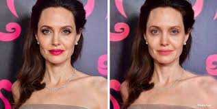 removing makeup from celebrity faces