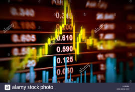 3d Illustration Stock Price And Chart Movement Stock Photo