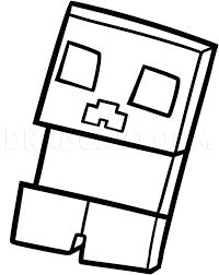 This creeper coloring page is a great activity for kids who love minecraft. How To Draw A Chibi Minecraft Creeper Coloring Page Trace Drawing