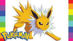 Pokémon are creatures of all shapes and sizes who live in the wild or alongside humans. Coloring Jolteon Pokemon Go Coloring Pages For Kids Youtube