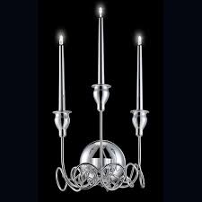 Light Chrome Candle Wall Sconce