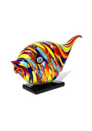 Piceto Multicolored Murano Glass Fish