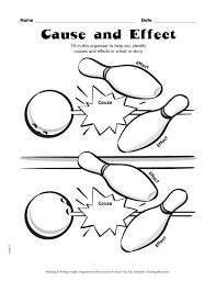 cause and effect bowling reading graphic organizers guided cause and effect bowling
