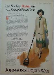 1926 johnson s liquid wax woman floor