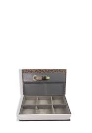 black gold leather jewelry box with