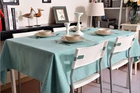 Light Blue Linen Tablecloth Rustic Wedding Handmade Tablecloth Paintingforhome