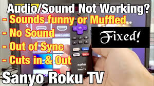 This guide will show you how to adjust the volume level on your tv, make sure you have the sound settings configured to match the type of speakers you are using. Sanyo Roku Tv Sound Audio Not Working Out Of Sync Delayed No Sound Etc Fixed Youtube
